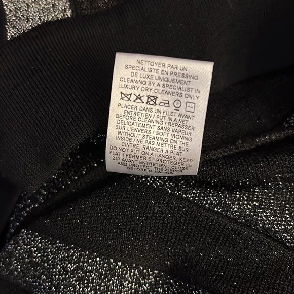 Balmain Paris Chevron Stripe Lurex Cocktail LS Dress - Picture 11 of 16